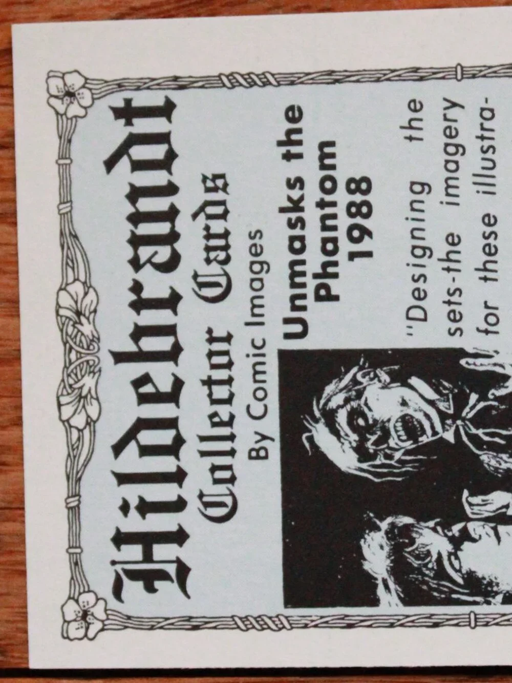 Vintage Greg Hilderbrandt (w/ Comic Images) 1992 Trading Card